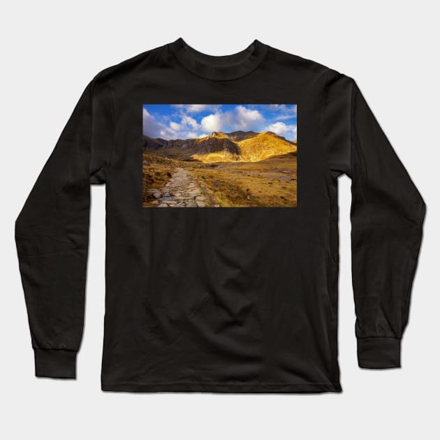 Cwm Idwal in Snowdonia Long Sleeve T-Shirt by dasantillo